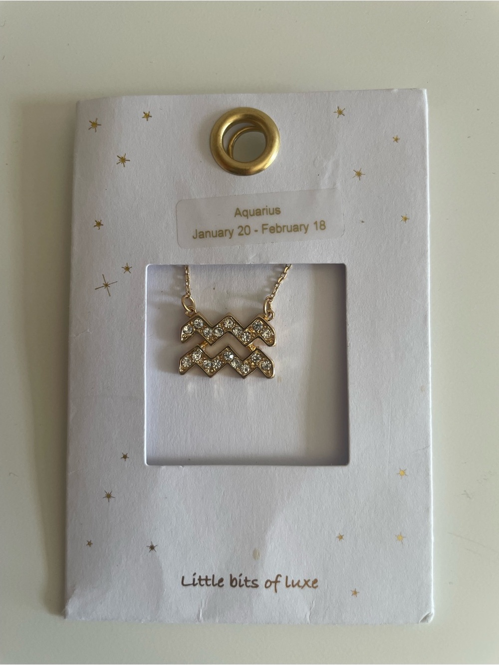Kohl's Gold-Tone Aquarius Crystal Pendant Necklace